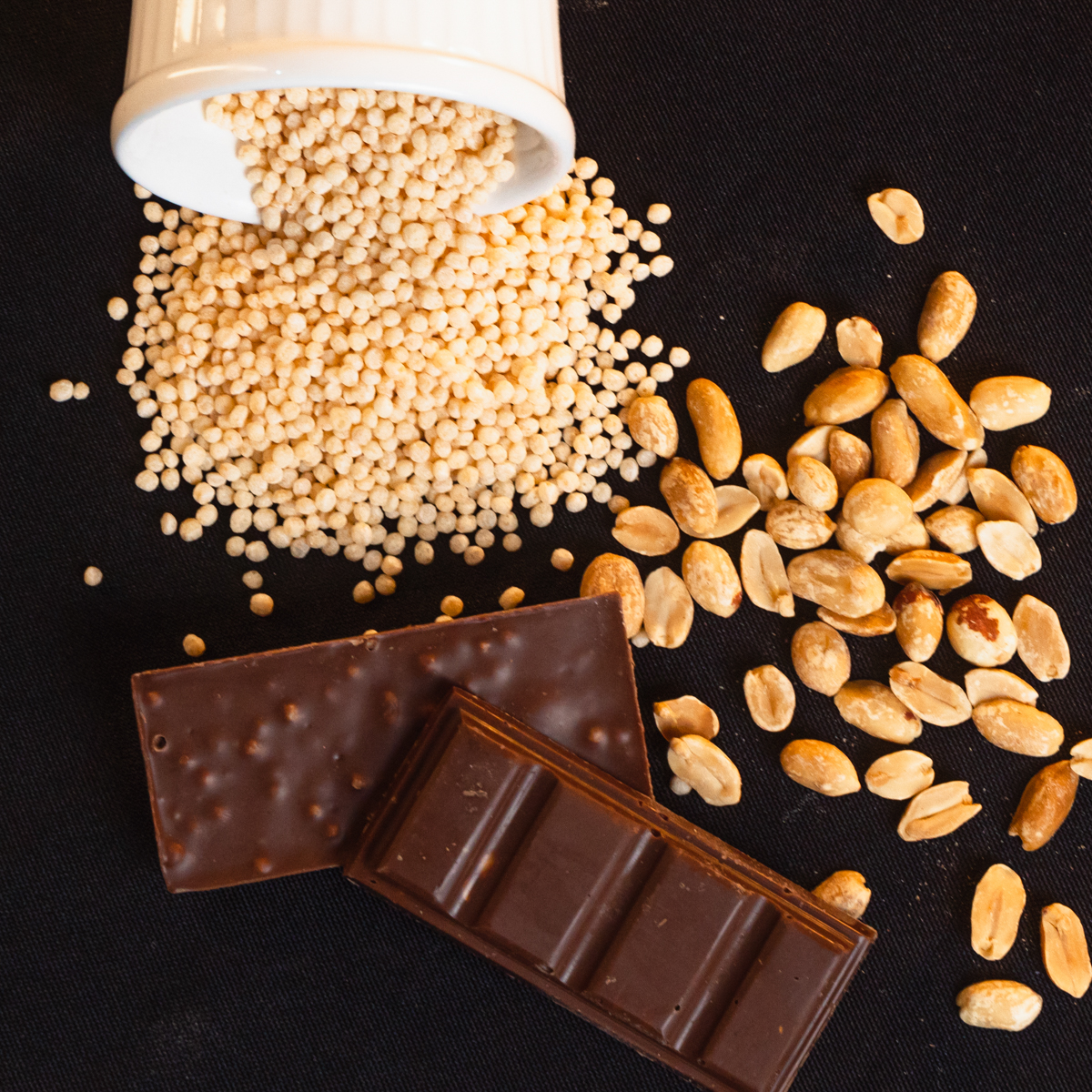 Barrinha de Chocolate ao leite e flocos e amendoim