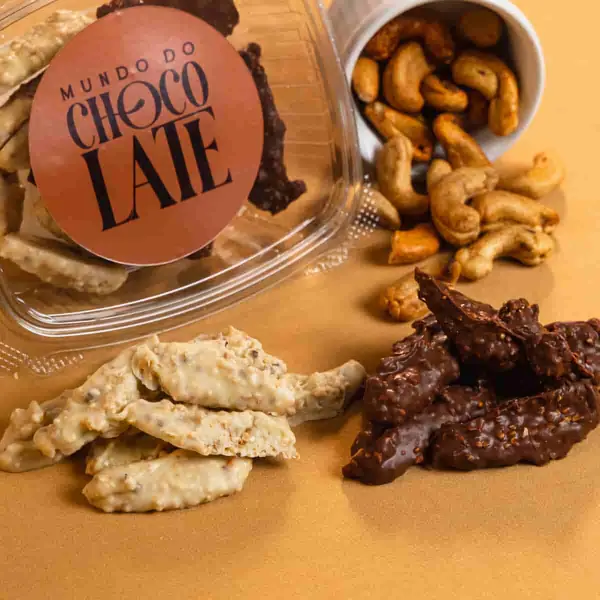 Chocolates Crocantes com Castanhas de Caju