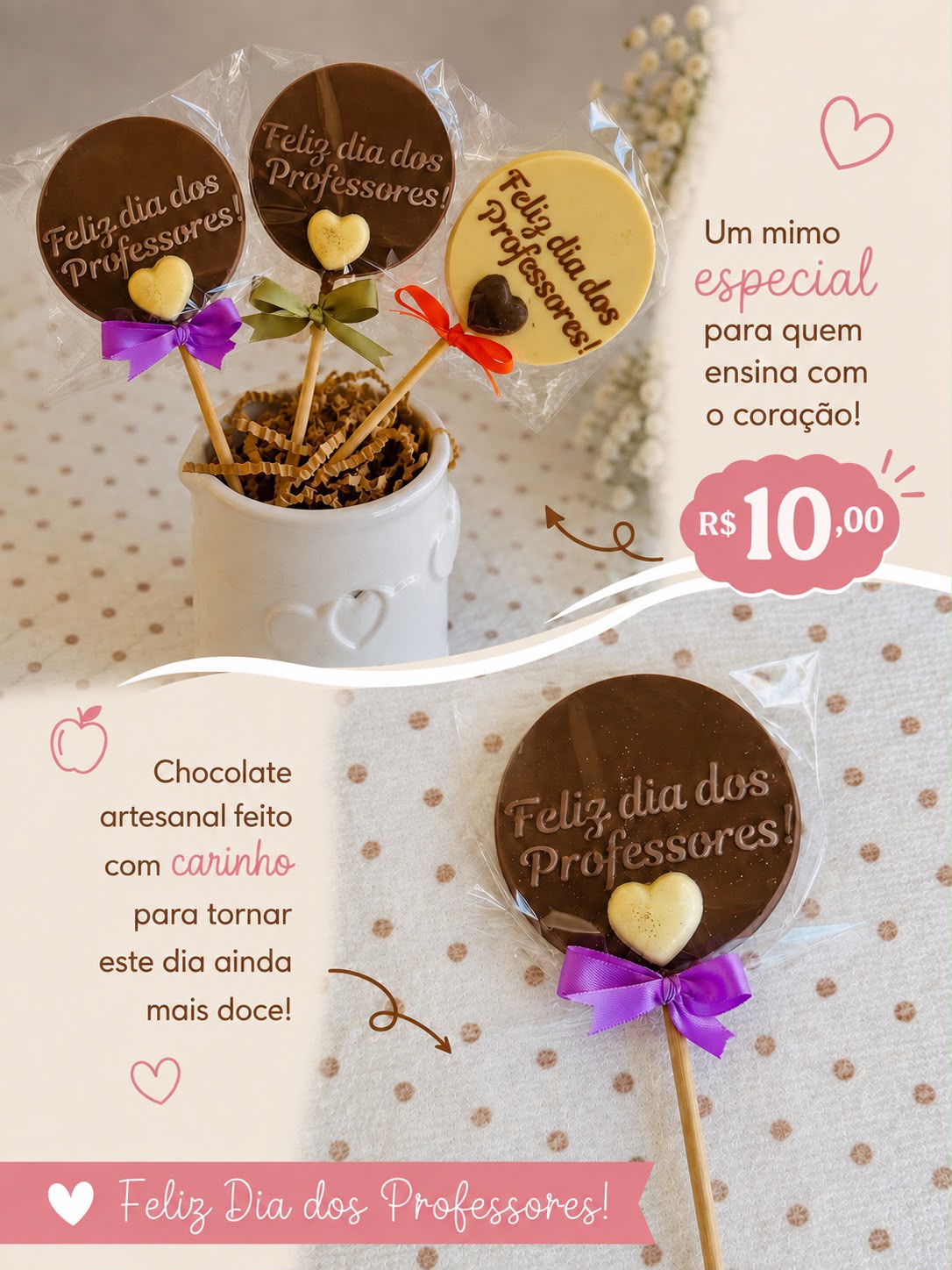 Pirulito de Chocolate personalizado