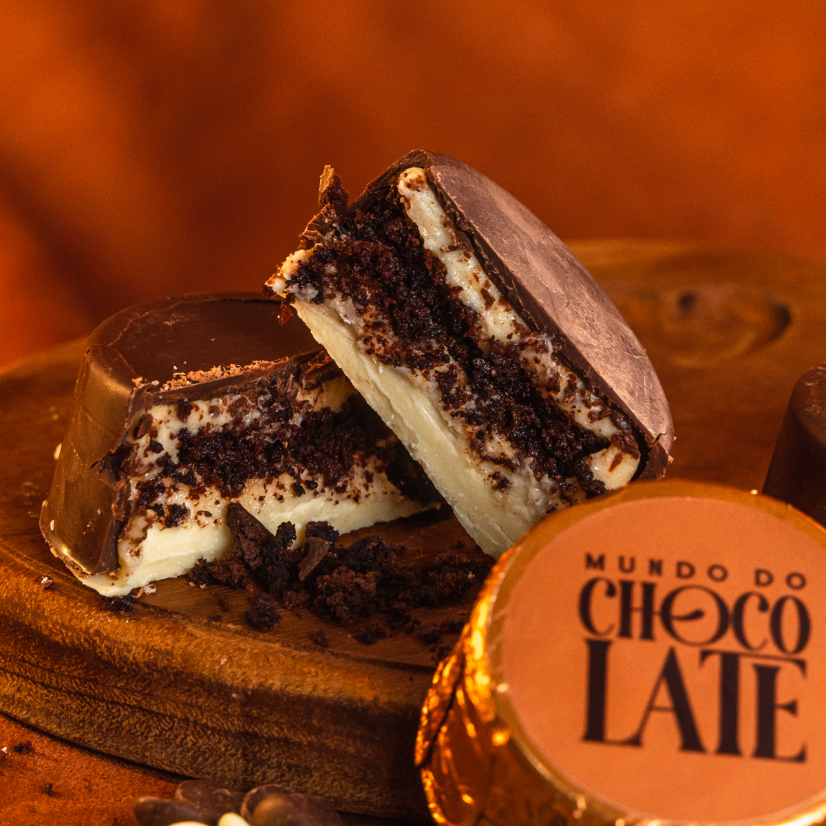 Trufão de Bolo de Mel com Ganache Belga
